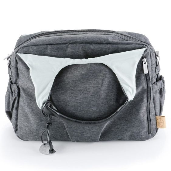 Lässig Wickeltasche Green Label Global Bag - Ecoya Anthracite
