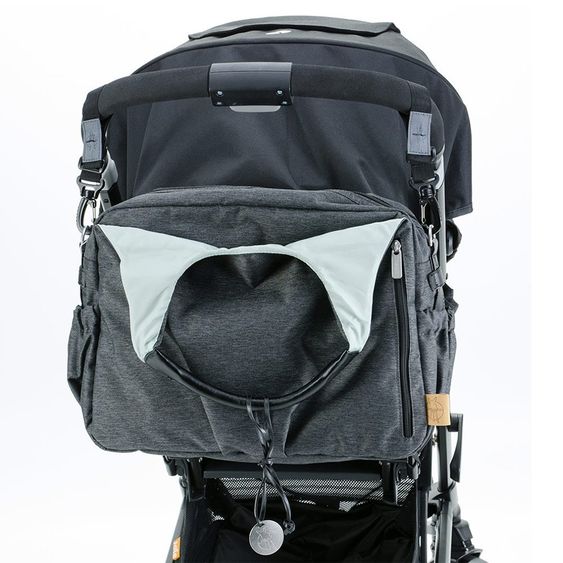 Lässig Wickeltasche Green Label Global Bag - Ecoya Anthracite