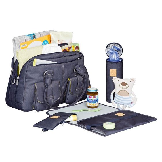 Lässig Borsa fasciatoio Metro Bag di Green Label - Blu Denim