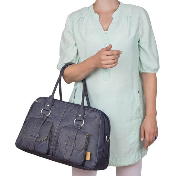 Lässig Borsa fasciatoio Metro Bag di Green Label - Blu Denim