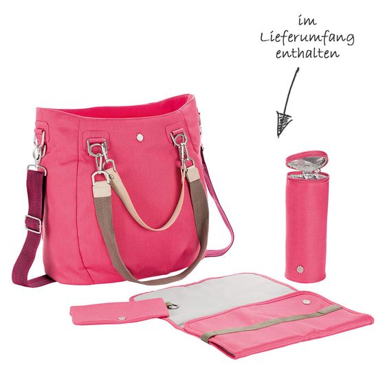 Lässig Wickeltasche Green Label Mix 'n Match Bag - Strawberry