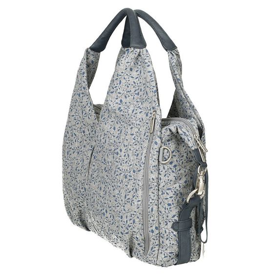 Lässig Borsa a tracolla Green Label - Allover Fleur - Nero Melange