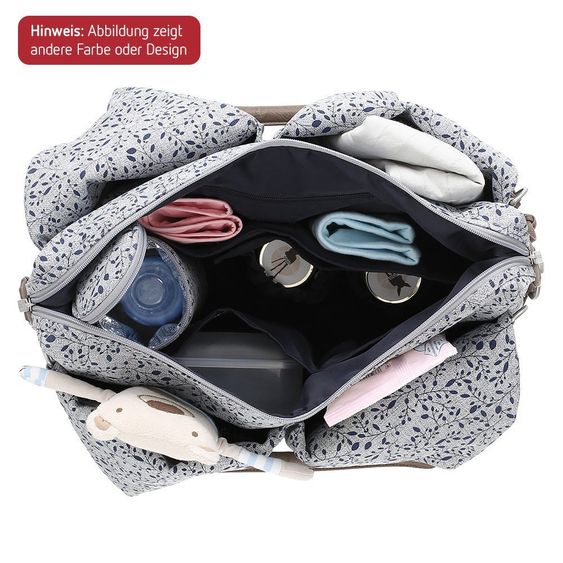 Lässig Borsa a tracolla Green Label - Allover Fleur - Nero Melange