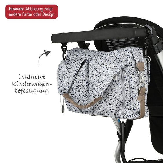 Lässig Borsa a tracolla Green Label - Allover Fleur - Nero Melange