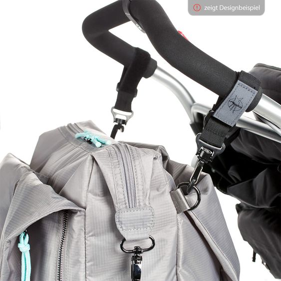 Lässig Wickeltasche Green Label Neckline Bag - Denim Black