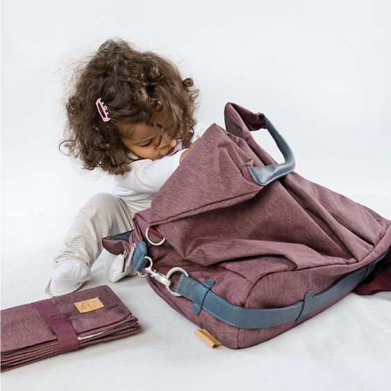 Lässig Wickeltasche Green Label Neckline Bag - Ecoya Burgundy Red