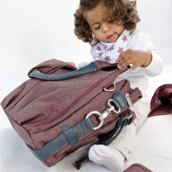Lässig Wickeltasche Green Label Neckline Bag - Ecoya Burgundy Red
