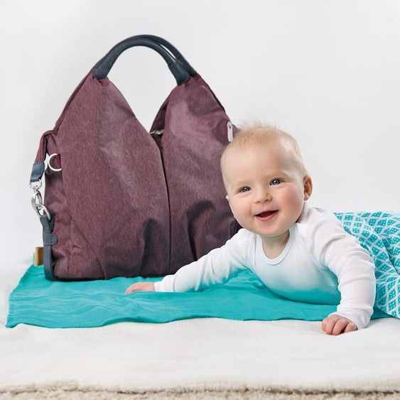 Lässig Wickeltasche Green Label Neckline Bag - Ecoya Burgundy Red