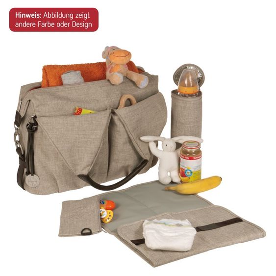Lässig Wickeltasche Green Label Neckline Bag - Solid Taupe