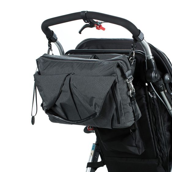 Lässig Wickeltasche Green Label Neckline Bag - Spin Dye - Black Melange