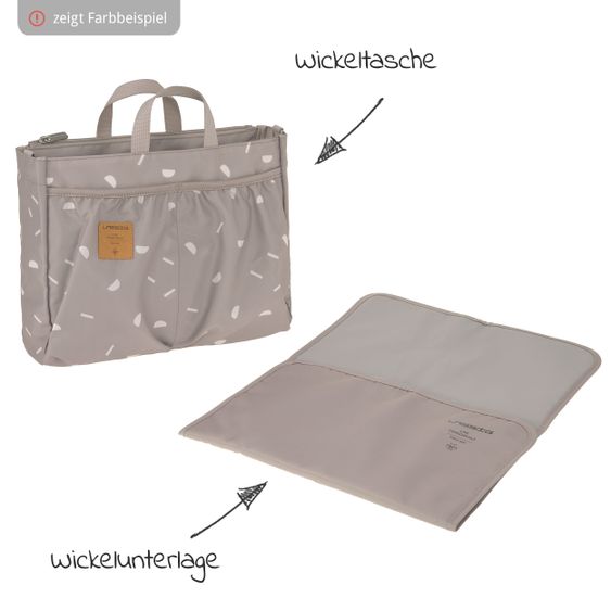 Lässig Wickeltasche / Kinderwagentasche Multitalent Organizer - Soft Stripes Rose