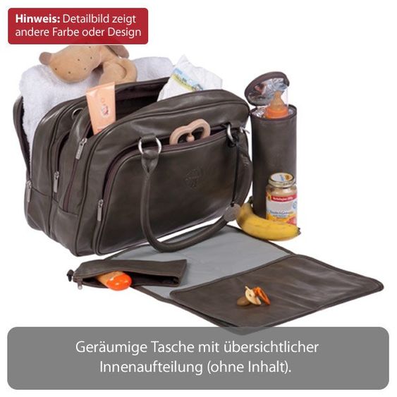Lässig Borsa per pannolini Tender Multizip - Tinta unita nera