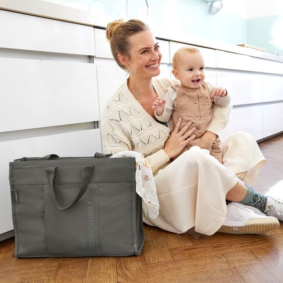 Lässig Wickeltasche Tote Up Bag - Anthracite