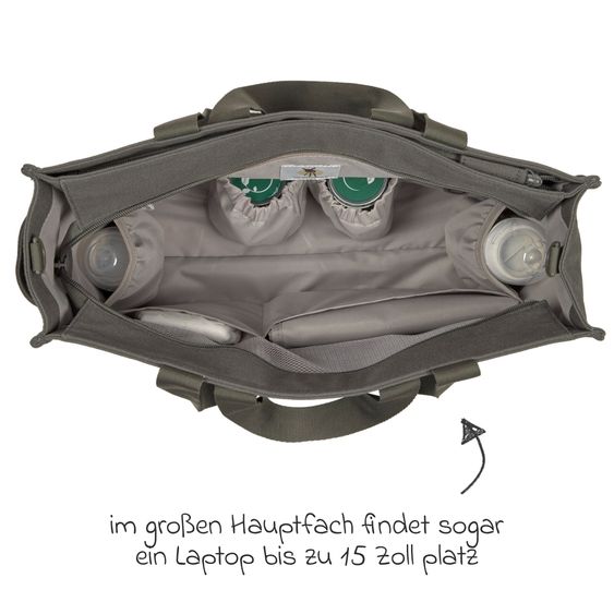 Lässig Wickeltasche Tote Up Bag - Anthracite