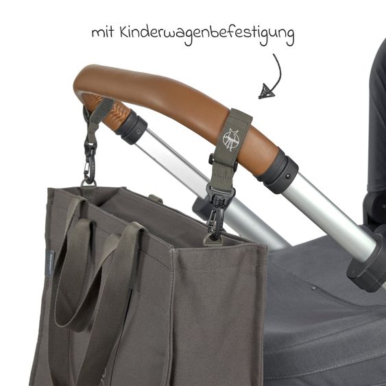 Lässig Wickeltasche Tote Up Bag - Anthracite