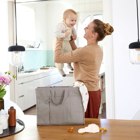 Lässig Wickeltasche Tote Up Bag - Taupe