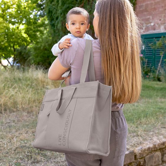 Lässig Wickeltasche Tote Up Bag - Taupe