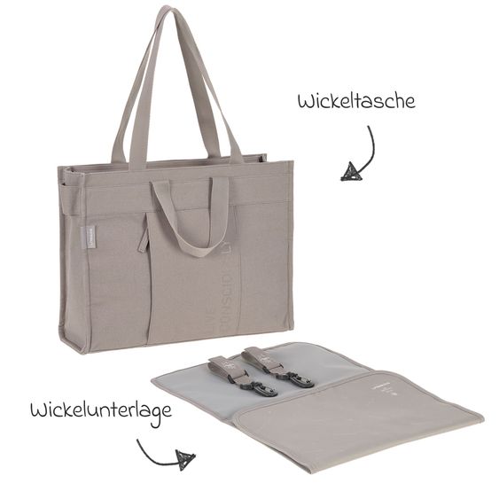 Lässig Wickeltasche Tote Up Bag - Taupe