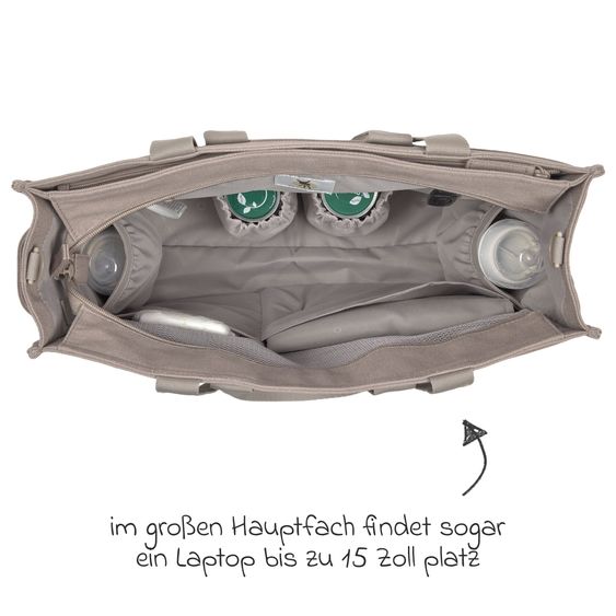 Lässig Wickeltasche Tote Up Bag - Taupe