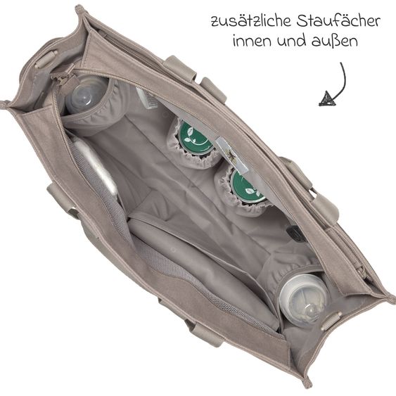 Lässig Wickeltasche Tote Up Bag - Taupe