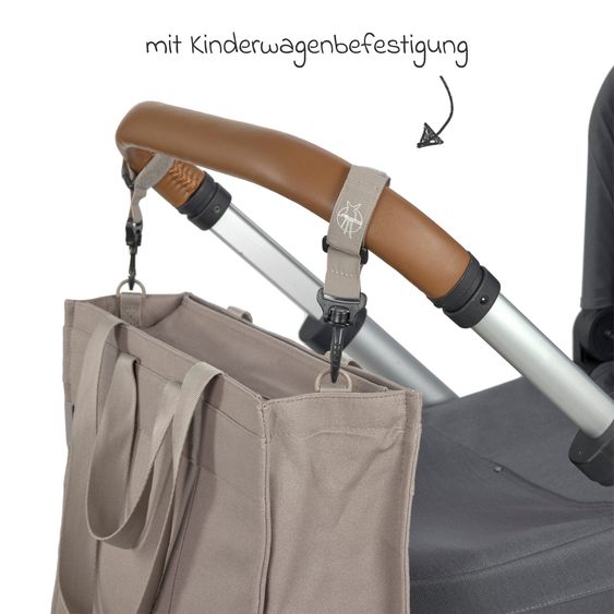 Lässig Wickeltasche Tote Up Bag - Taupe