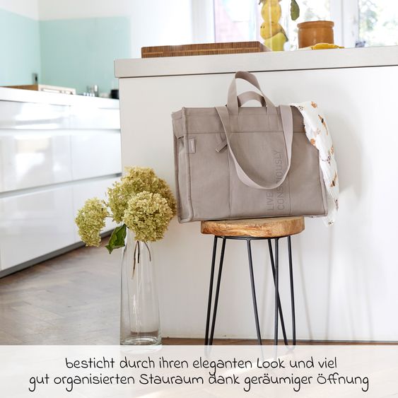 Lässig Wickeltasche Tote Up Bag - Taupe