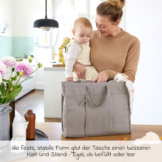 Lässig Wickeltasche Tote Up Bag - Taupe
