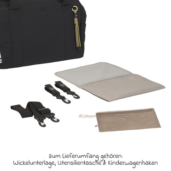 Lässig Wickeltasche Yula Weekender Bag - Black