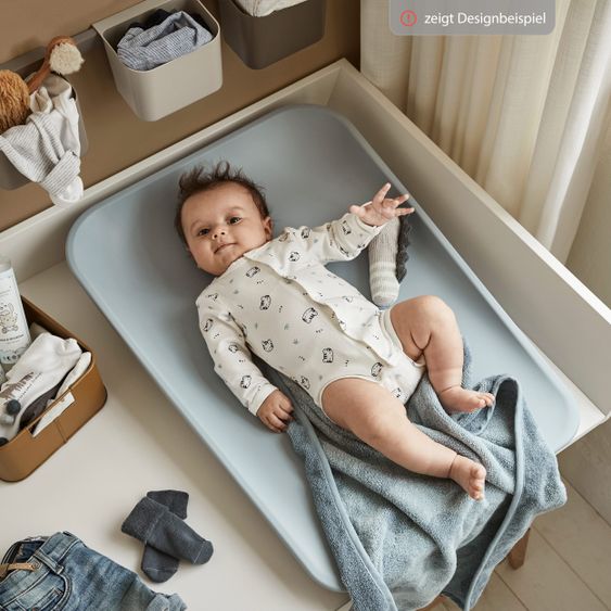 Leander Auflage Topper für Wickelauflage Matty aus Bio-Baumwolle - Organic - Blueberry