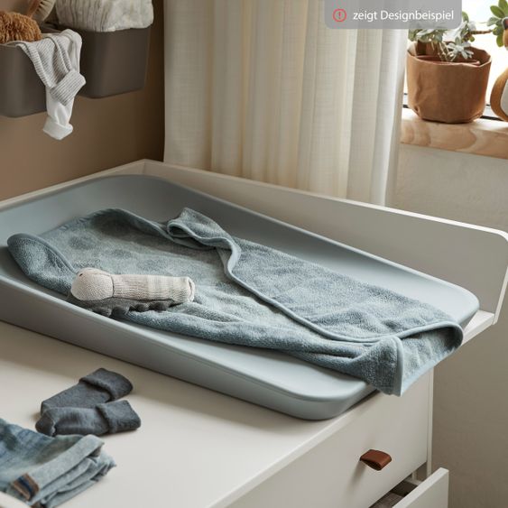 Leander Auflage Topper für Wickelauflage Matty aus Bio-Baumwolle - Organic - Blueberry