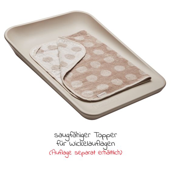 Leander Auflage Topper für Wickelauflage Matty aus Bio-Baumwolle - Organic - Cappucino