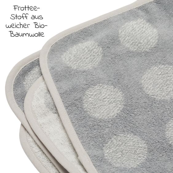 Leander Auflage Topper für Wickelauflage Matty aus Bio-Baumwolle - Organic - Cool Grey