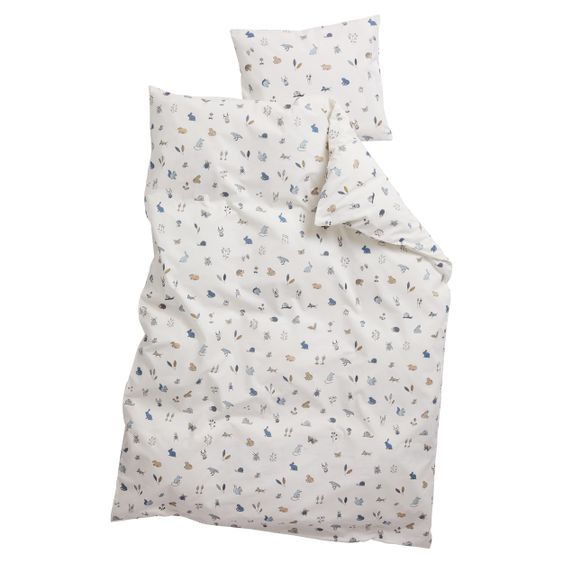 Leander Bettwäsche aus Bio-Baumwolle 100 x 135 cm / 40 x 60 cm - Dusty Blue