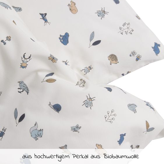 Leander Bettwäsche aus Bio-Baumwolle 100 x 135 cm / 40 x 60 cm - Dusty Blue