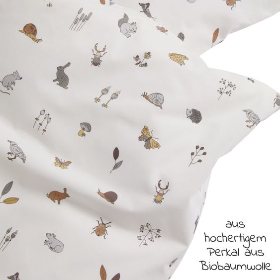 Leander Bettwäsche aus Bio-Baumwolle 100 x 135 cm / 40 x 60 cm - Dusty Cappuccino
