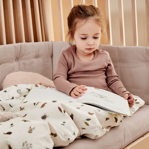 Leander Bettwäsche aus Bio-Baumwolle 100 x 135 cm / 40 x 60 cm - Dusty Cappuccino