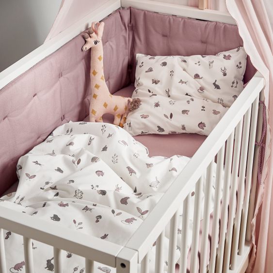 Leander Bettwäsche aus Bio-Baumwolle 100 x 135 cm / 40 x 60 cm - Dusty Rose