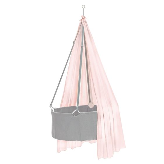 Leander Himmel aus Baumwoll-Voile für Wiege Classic - Dusty Rose