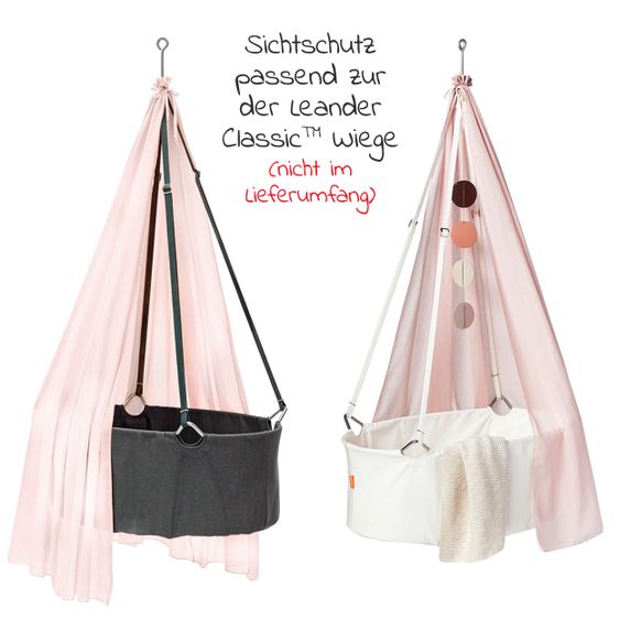 Leander Himmel aus Baumwoll-Voile für Wiege Classic - Dusty Rose