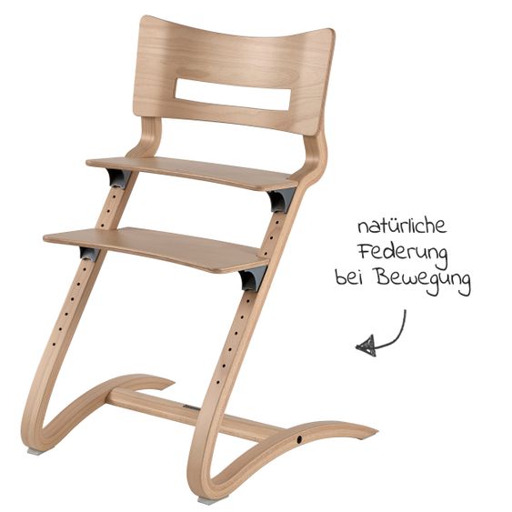 Leander Hochstuhl Classic stabil, individuell einstellbar, mitwachsend - Natur