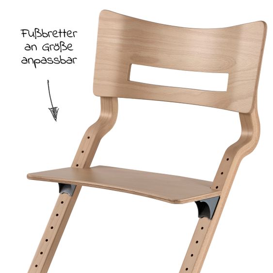 Leander Hochstuhl Classic stabil, individuell einstellbar, mitwachsend - Natur
