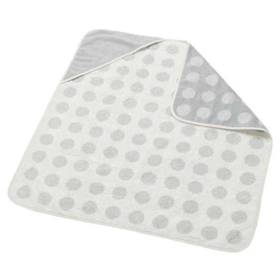 Leander Asciugamano da bagno con cappuccio in cotone biologico - organico - Cool Grey