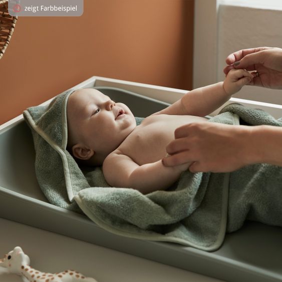 Leander Asciugamano da bagno con cappuccio in cotone biologico - organico - Cool Grey