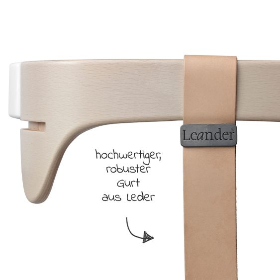Leander Ledergurt für Sicherheitsbügel für Hochstuhl Classic - Natur