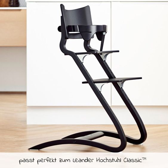 Leander Ledergurt für Sicherheitsbügel für Hochstuhl Classic - Schwarz