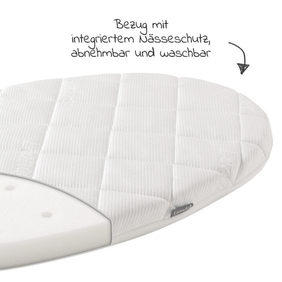 Leander Matratze Comfort für Wiege Classic 79 x 49 cm - Weiß