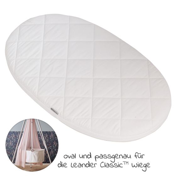 Leander Matratze Comfort für Wiege Classic 79 x 49 cm - Weiß