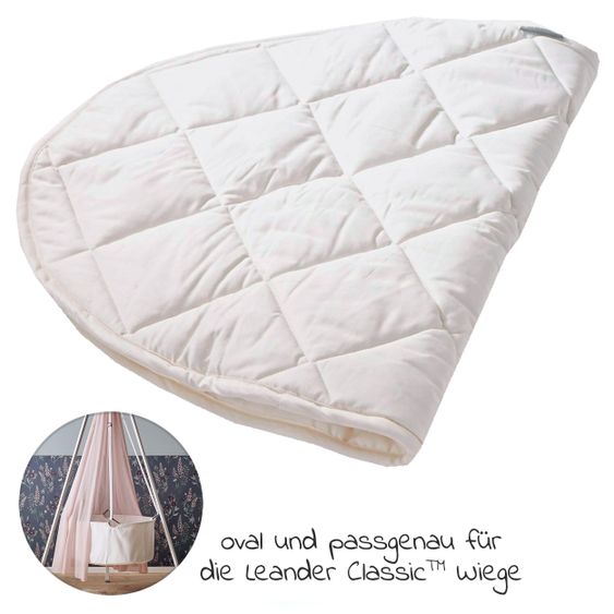 Leander Matratzenauflage aus Bio-Baumwolle für Wiege Classic 48 x 79 cm - Weiß