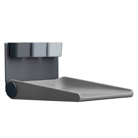 Leander Wandwickeltisch Wally platzsparend, klappbar, mit hohen Seiten - Dusty Grey