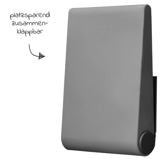 Leander Wandwickeltisch Wally platzsparend, klappbar, mit hohen Seiten - Dusty Grey